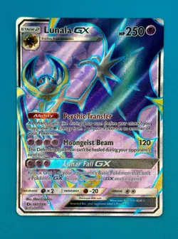 Lunala Gx Ultra Rare Holo Pokemon Sun & Moon Card 141/149 NM Full Art TCG - Image 1