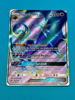 Lunala Gx Ultra Rare Holo Pokemon Sun & Moon Card 141/149 NM Full Art TCG - Image 5