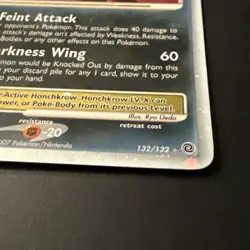 Honchkrow LV. X 132/132 Ultra Rare Holo Pokemon Secret Wonders 2007 LP+ - TCG - Image 3