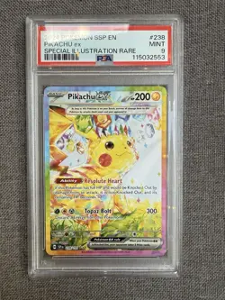 PSA 9 Pikachu ex 238/191 SSP EN Surging Sparks Special Illustration Rare Pokemon - Image 1