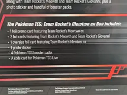 Team Rocket's Mewtwo EX Collection Box Sealed Pokemon Destined Rivals Promo Pack - Image 3