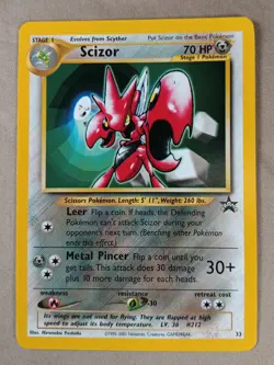 SCIZOR BLACK STAR PROMO 33 Pokemon WOTC NM - Image 1