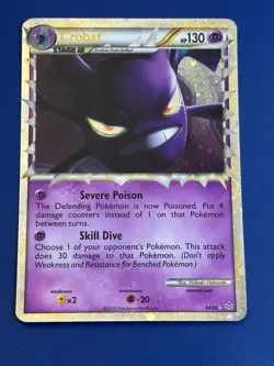 2010 Pokemon HGSS Unleashed Ultra Rare Holo #84/95 Crobat - Image 1