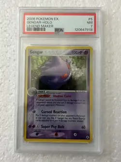 Gengar 5/92 Legend Maker Holo Pokemon 2006 PSA 7 - Image 1