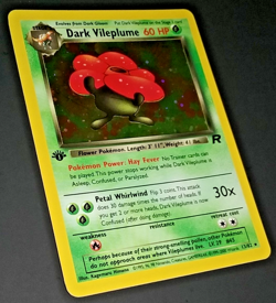 1ST EDITION - DARK VILEPLUME 13/82 - POKEMON TEAM ROCKET HOLO - SWIRL!! [EX/NM] - Image 4