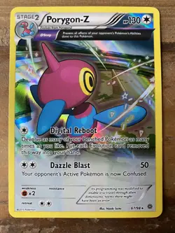 Porygon-Z Pokemon HOLO FOIL XY Ancient Origins Holo Rare Full Art LP/NM #67/98 - Image 1