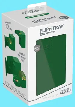 ULTIMATE GUARD GREEN FLIP n TRAY 100+ MONOCOLOR DECK CASE Card Box ccg Xenoskin - Image 1