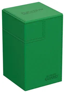 ULTIMATE GUARD GREEN FLIP n TRAY 100+ MONOCOLOR DECK CASE Card Box ccg Xenoskin - Image 2