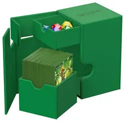 ULTIMATE GUARD GREEN FLIP n TRAY 100+ MONOCOLOR DECK CASE Card Box ccg Xenoskin - Image 3
