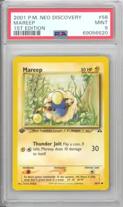 PSA 9 - Pokemon Card - Neo Discovery 58/75 - MAREEP (c) *1st Edition* - MINT - Image 1