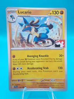 Lucario 114/198 Prize Pack Series Cards Pokemon TCG Regular Near Mint/Mint - Image 1