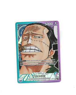 One Piece Card Game Crocodile OP01-062 L Leader Alternate Art Parallel Card NM - Image 1