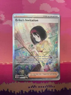 Pokemon Card Erika's Invitation 203/165 Ultra Rare Scarlet & Violet 151 NM - Image 1