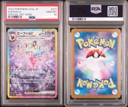 PSA 10 Espeon ex SAR 211/187 Terastal Festival sv8a 2024 Pokemon Card - Image 1