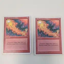 Magic The Gathering MTG 2x Red Elemental Blast 4th Edition 1995 +free cards. - Image 1