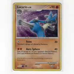 Pokemon TCG Lucario 3/11 DP Trainer Kit Manaphy/Lucario Holo Card EN-DMG 2007 - Image 1