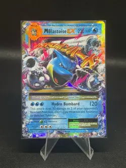 Pokemon TCG M Blastoise EX Evolutions Mega Ultra Rare Card 22/108 Mint Condition - Image 1