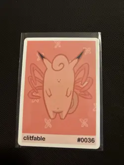 Near Mint Pookiemoot Clitfable Clefable #0036 Derp Pokemon Fan Art Card - Image 1