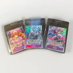 One Piece 3x Secret Rare Purple Cards - Sanji, Charlotte Pudding, Porche - Mint! - Image 5