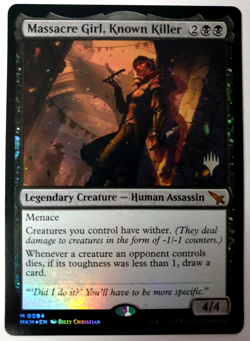 MTG Murders at Karlov Manor - Massacre Girl, Known Killer - FOIL Promo 0094 VLP - Image 1