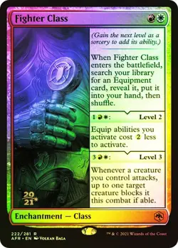 MTG FIGHTER CLASS FOIL D&D: Adventures in the Forgotten Realms Prerelease NM - Image 1