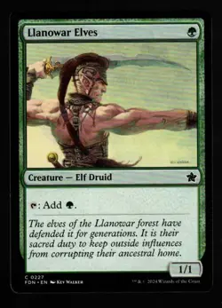 4x Llanowar Elves-Magic the Gathering-MTG-Foundations-Near Mint-4x - Image 1