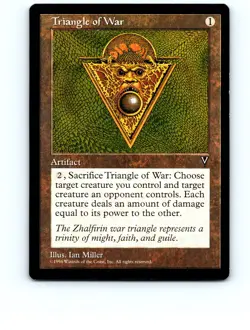 Triangle of War Artifact Rare Visions MTG NP Near Mint or Better - Image 1