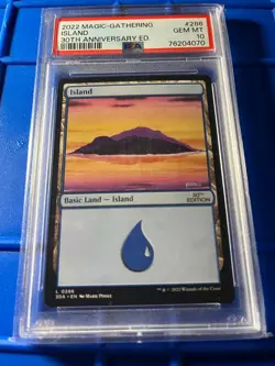 2022 mtg 30th annivesary edition PSA 10 Island - Image 1