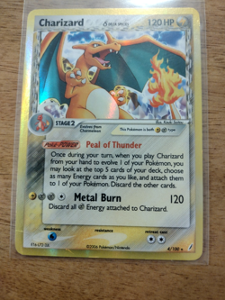 Pokemon TCG Charizard EX Crystal Guardians Holo Rare Card 4/100 Delta Species - Image 1
