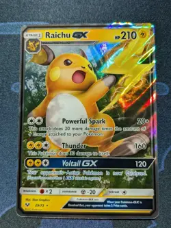 Raichu GX 29/73 Pokemon Card Pokemon Trading Card Game TCG Shining Legends NM - Image 1