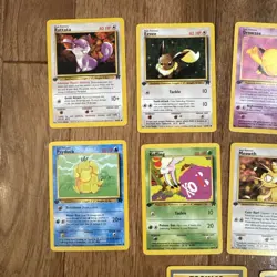 Vintage Pokemon Lot Of 12 1st Edition Team Rocket Cards Meowth Eevee Magikarp - Image 2
