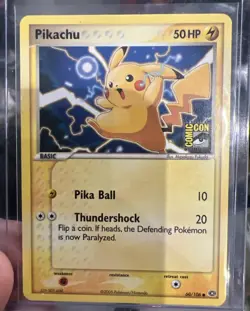 Pikachu - 60/106 - (San Diego Comic Con) Common Promo Pokemon Card Scarce - Image 1