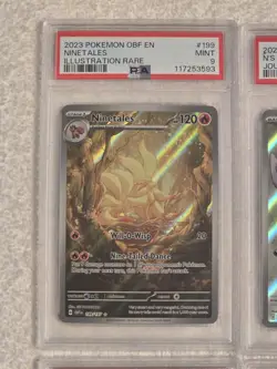 10x Graded Pokemon Card Lot (7)PSA 9 (3)PSA 8 inc Full Art Celebrations Pikachu - Image 3