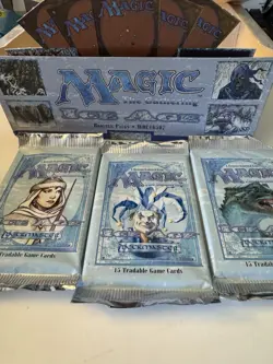 3 MTG ICE AGE Booster Packs NEW unopened Plus Display box - Image 1