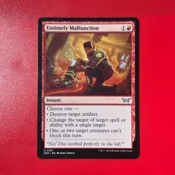 Untimely Malfunction Near Mint MTG Duskmourn: House of Horror Regular English - Image 1