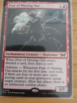 MTG Fear of Missing Out 0136 Duskmourn M/NM Free UK P&P - Image 1