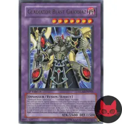 Yugioh Gladiator Beast Gaiodiaz GLAS-EN043 Rare 1st Edition LP - Image 1