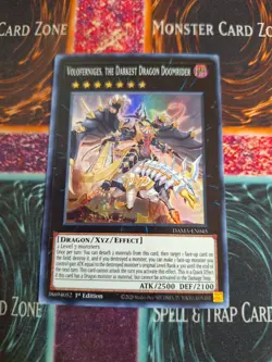 Yu-Gi-Oh! Voloferniges, the Darkest Dragon Doomrider DAMA-EN045 Super 1st NM a1/ - Image 1