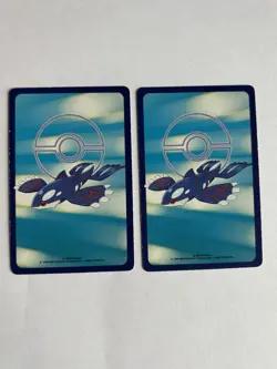Rare Girafarig & Electrike Pokemon Sapphire Playing Cards Kyogre Back 2003 LP/NM - Image 2
