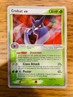 EXCELLENT! Crobat ex (96/107) EX Deoxys Holo Pokemon Card! FAST P&P! - Image 1