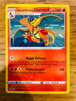 NM! Special Delivery Charizard SWSH075 Black Star Promo Pokemon Card! - Image 1