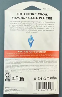 Magic the Gathering Final Fantasy Play Booster Pack Sleeved - Image 2