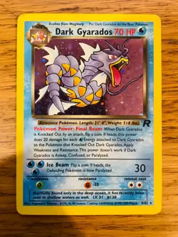 EXCELLENT! Dark Gyarados (8/82) Holo Team Rocket Pokemon Card! FAST & FREE P&P! - Image 1