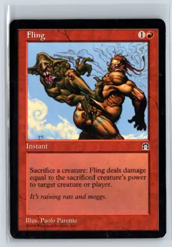 (4X) Fling Stronghold Common - MTG Magic the Gathering Card - Image 1