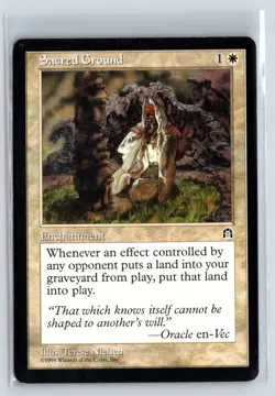 (4X) Sacred Ground Stronghold Rare - MTG Magic the Gathering Card - Image 1