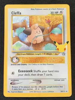 Cleffa 20/111 25th Anniversary Celebrations Holo Rare Pokemon TCG Card NM - Image 1