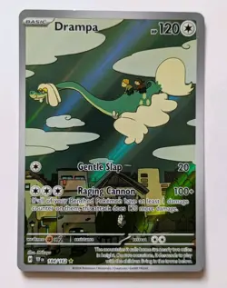 Drampa Holo Full Art Rare Pokemon Card SV Temporal Forces Set. Near-Mint 184/162 - Image 1