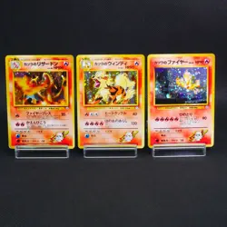 Blaine's Charizard Arcanine Moltres Gym Challenge 3set holo MP Pokemon Card JP - Image 1