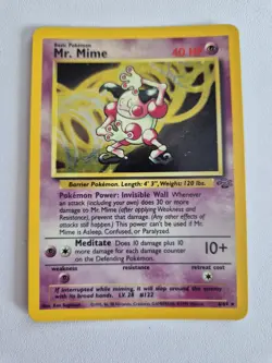 Pokemon TCG Mr. Mime Jungle Holo Card 6/64 - Image 1