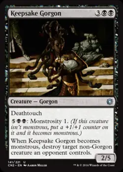 Keepsake Gorgon -Foil Light Play MTG Conspiracy: Take the Crown - Image 1